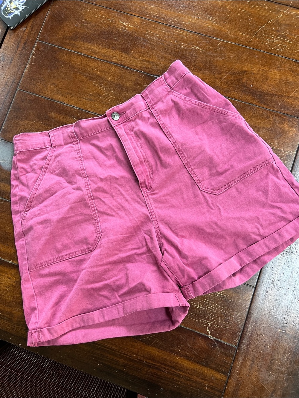 Gloria Vanderbilt High-Waist Rose Pink Cotton Shorts